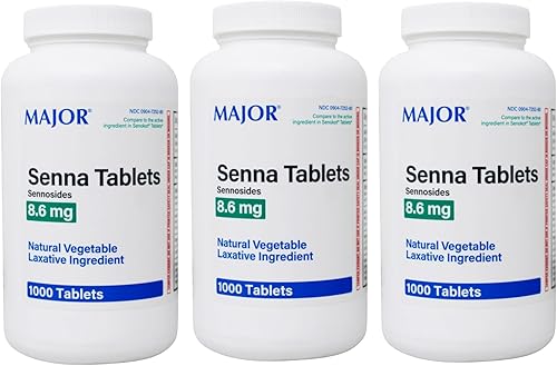 Senna 86mg naturales vegetales laxativ 1000tabletas Genérico para senekot Multi Pack 3