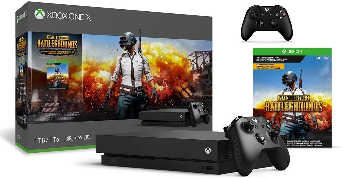 Microsoft Xbox One X 1TB PLAYERUNKNOWN’S BATTLEGROUNDS Bundle + Xbox One Wireless Controller - Black | Include：Xbox One X 1TB Console ,PLAYERUNKNOWN’S BATTLEGROU Full-Game, Xbox One WirelessController (Renewed)