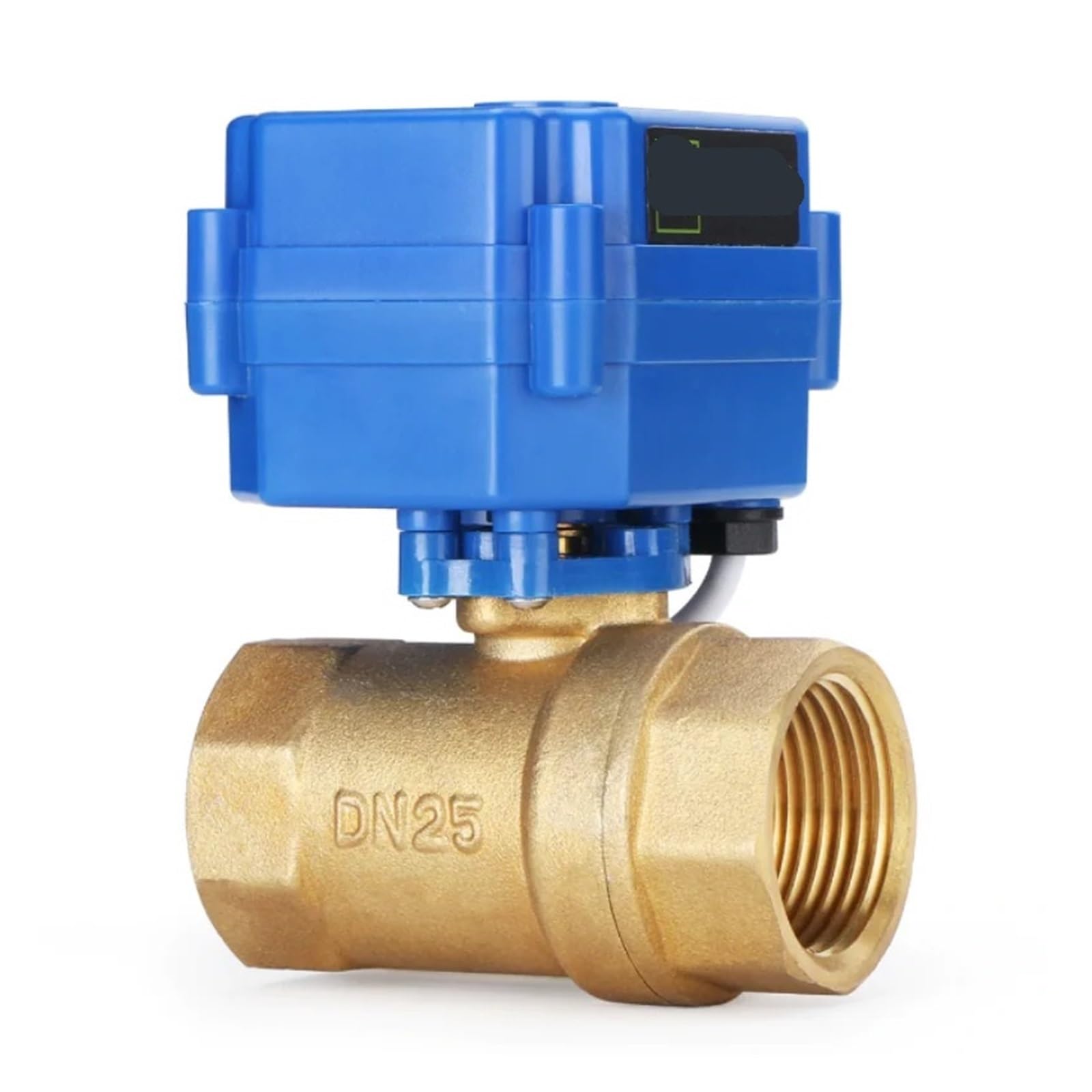 Válvula de bola eléctrica de latón de 3/4 motorizada 9-24V para control de flujo NPT
