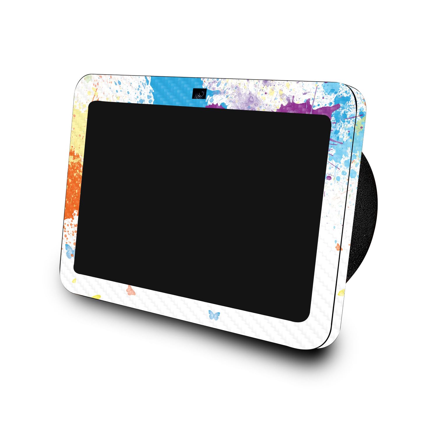 Carbon Fiber Skin Compatible with Amazon Echo Show 8 (3rd Gen, 2023) - Splash of Color - Premium 3M Vinyl Protective Wrap Decal Cover - Easy to Apply, Crafted in The USA by MightySkins