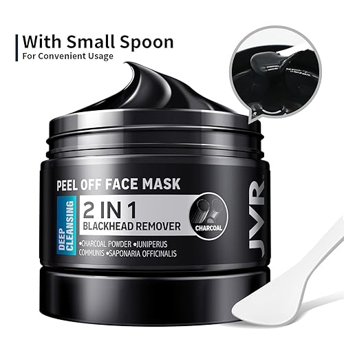 Miniatura 6 de JVR Máscara facial despegable, máscara removedor de puntos negros para hombres, máscara negra de carbón, máscara facial purificadora y limpieza