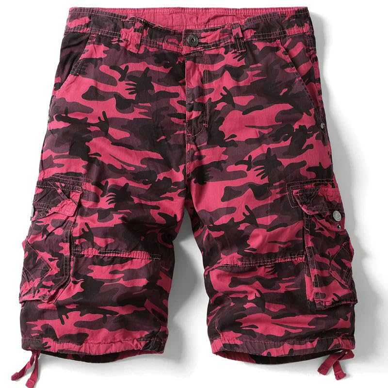 Pantalones cortos de verano estilo táctico de algodón casual militar cargo ocio sin cinturón
