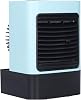 Air Conditioner Fan, 600ml Mini Air Cooler Household Negative Ion Cooling Fan Air Conditioner with 3 Speeds and Ambient Light Mini Personal Evaporative Air Cooler for Bedroom, Home, OfficeBlue
