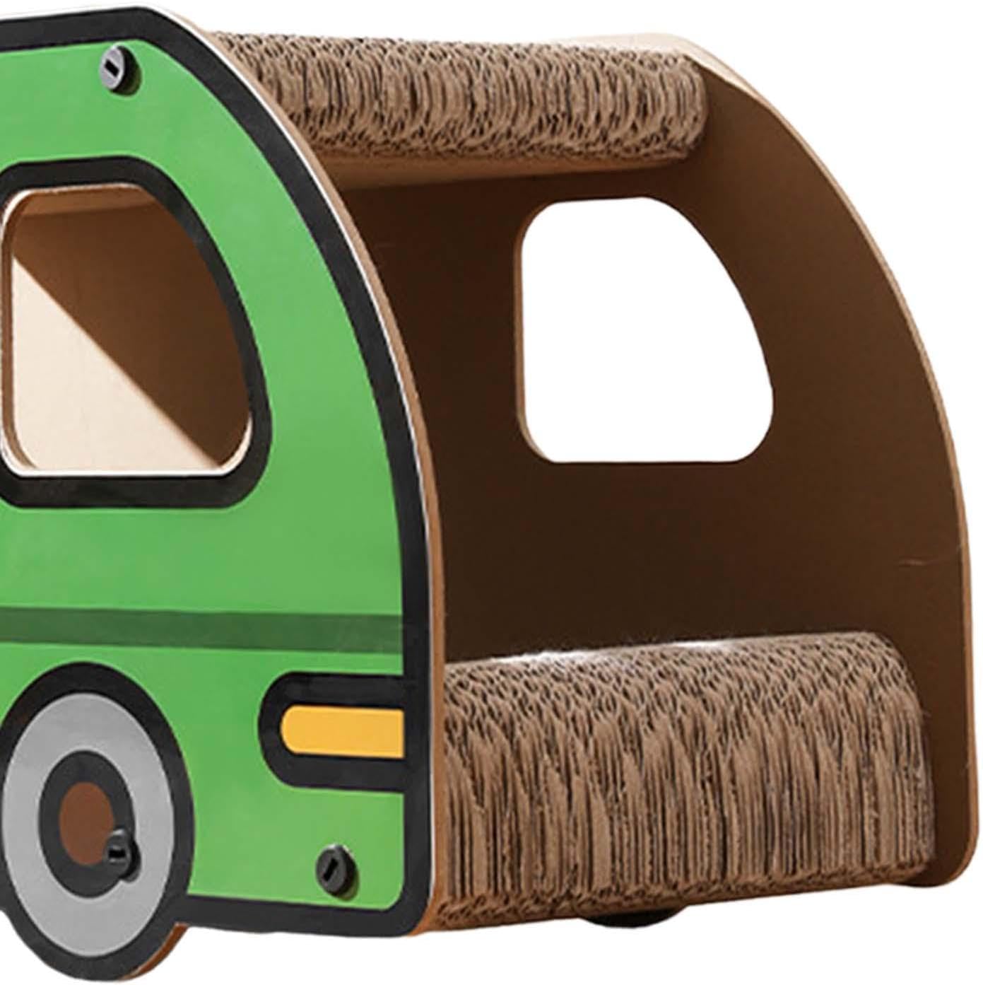 review Truck Cat House Scratching Board Cat Scratch Board Portable Large Cat Bed Pet Supplies Cat Scratch Pad for Small Medium Cat, Bus