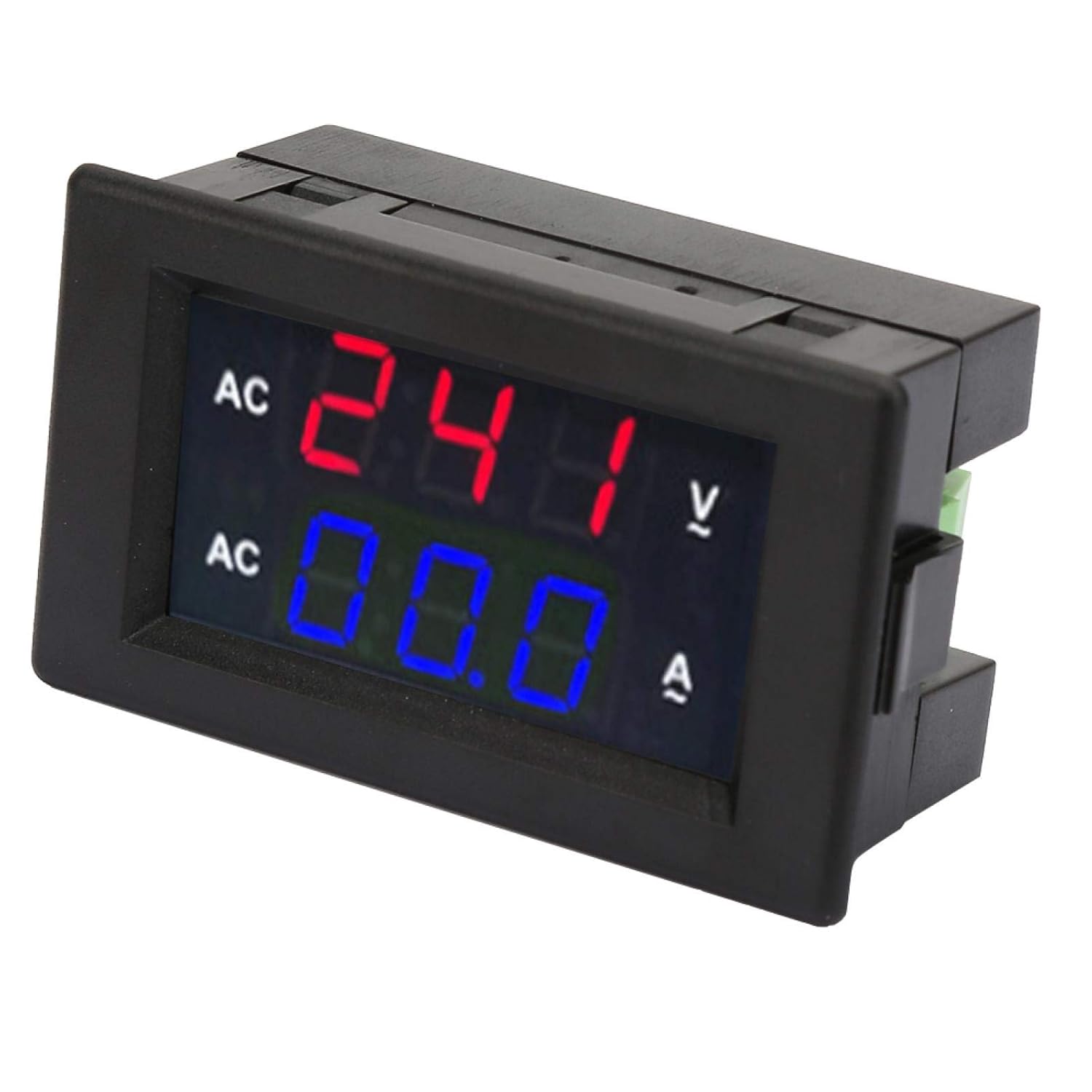 Panel de medidor de amperímetro voltímetro con bobina de inductancia mutua para electricista(Red Blue)