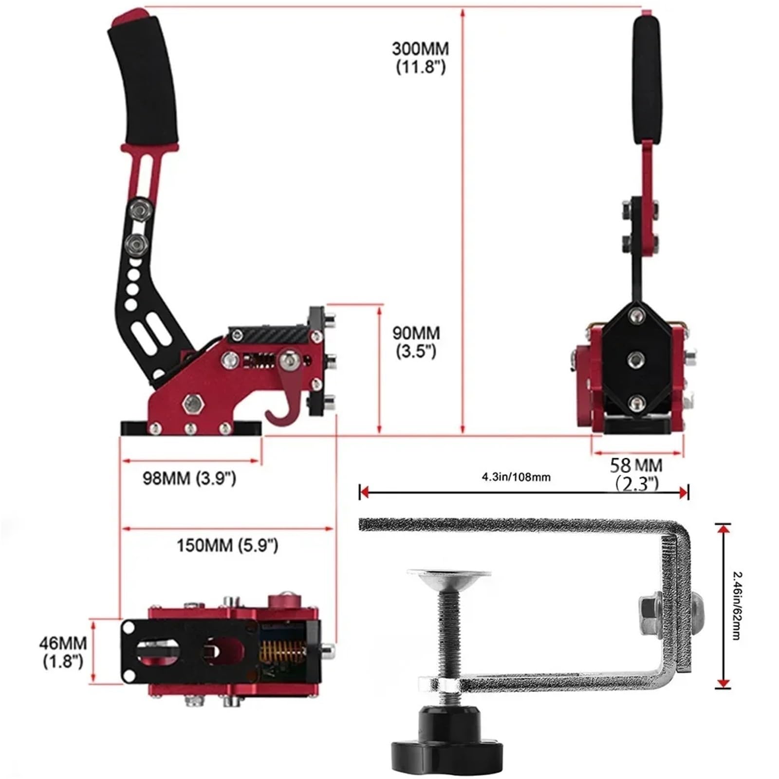 Karta SIM hamulca ręcznego USB do gier wyścigowych G25/27/29 T300 T500 64-bitowych na PC Fanatecosw Dirt Rally Drift Hamulec ręczny El Brakes Lever