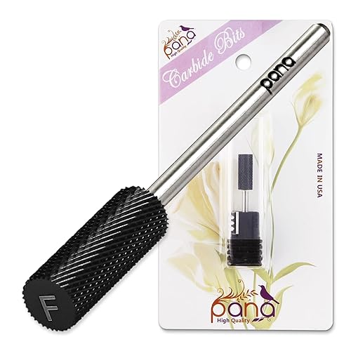 Vista 195 de USA PANA - Broca profesional de carburo de barril pequeño con parte superior plana, grano grueso 5X a grano extrafino, dorado, plateado, negro DLC