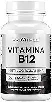 Vitamina B12 Metilcobalamina 90 Comprimidos Mastigáveis | Provitalli | Alta Absorção e Biodisponibilidade | Suporte para Energia, Foco e Sistema Imunológico | 550mg 9,94mgc | Sabor Morango