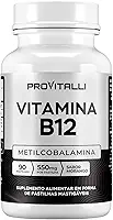 Vitamina B12 Metilcobalamina 90 Comprimidos Mastigáveis | Provitalli | Alta Absorção e Biodisponibilidade | Suporte para Energia, Foco e Sistema Imunológico | 550mg 9,94mgc | Sabor Morango