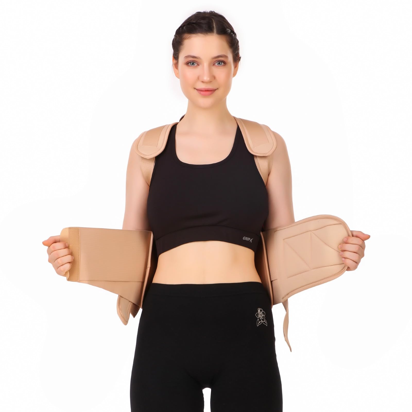Medilink Taylors brace -Long type for spine iimobilization-Sopports Dorso Lumbar Spine-With 4 Aluminium Strips(L) 4