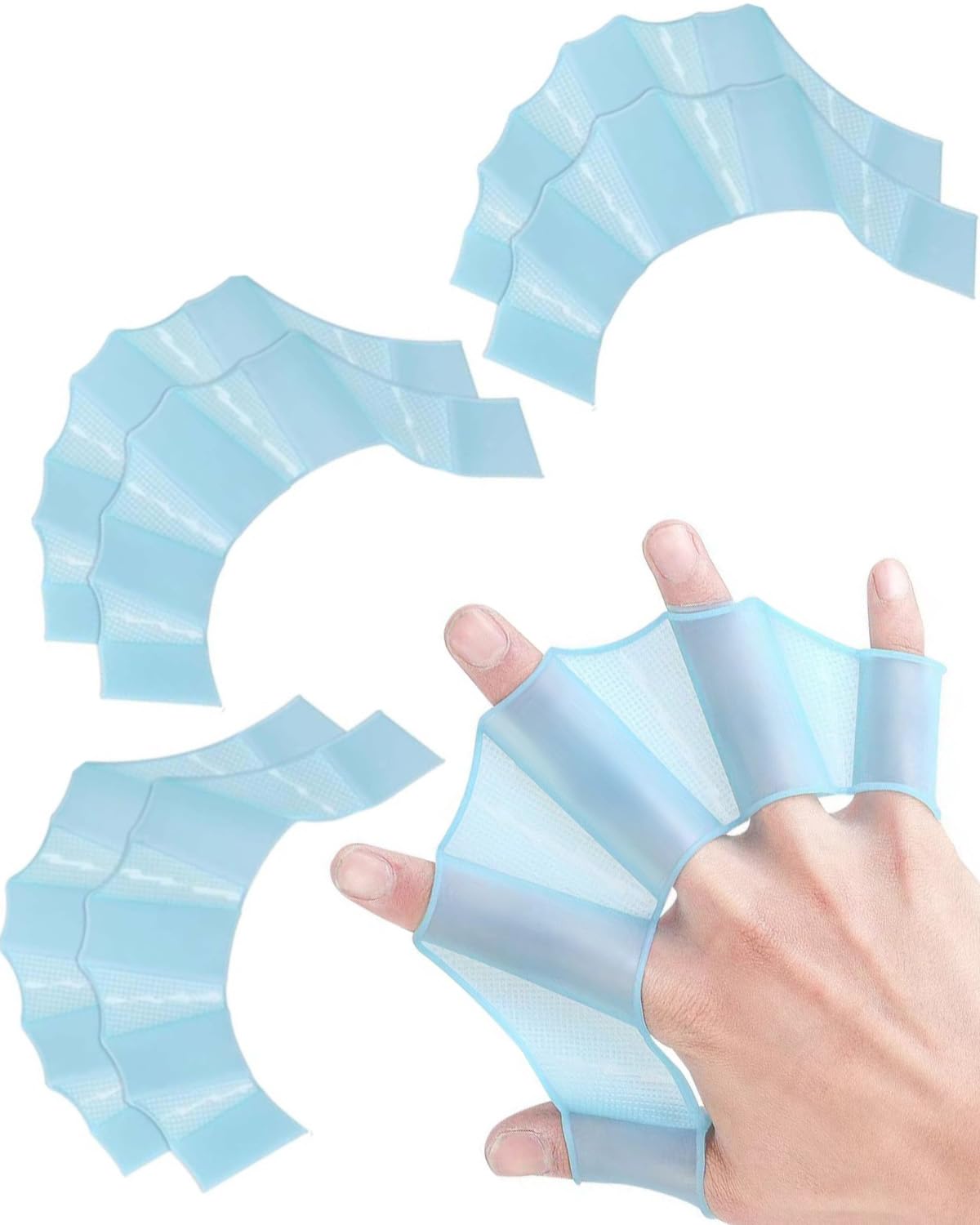 Pinne Nuoto Webbed Silicone Palm Guanti for Training, Snorkeling e Sport Acquatici