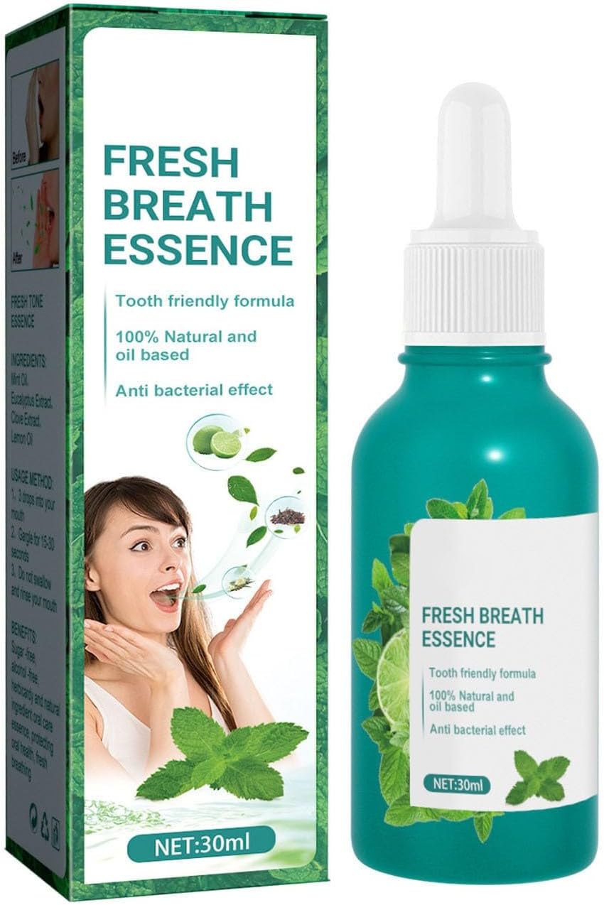 Fresh Breath Breath Freshener Bad Breath Eliminating Bad Mouth Smell Removing Drops Fresh Breath Mouthwash Peppermint Mouth Freshener For Travel 30ml