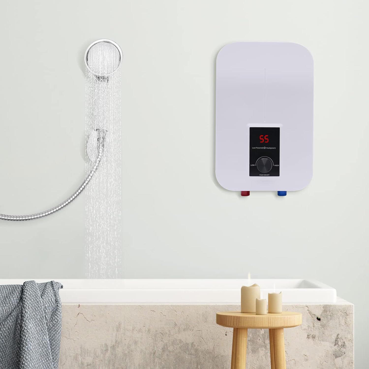 3500W 110V Instant Electric Bathroom, Hot Water Heater Whole House