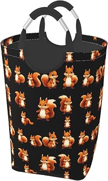 Gorp Squirrel Squad Foldable storage basket, 50L large capacity, suitable for multiple scenes, easy to store dirty clothes,