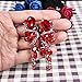 BriLove Women's Wedding Bridal Dangle Earrings Bohemian Boho Crystal Multiple Teardrop Chandelier Long Jewelry Silver-Tone Ruby Color