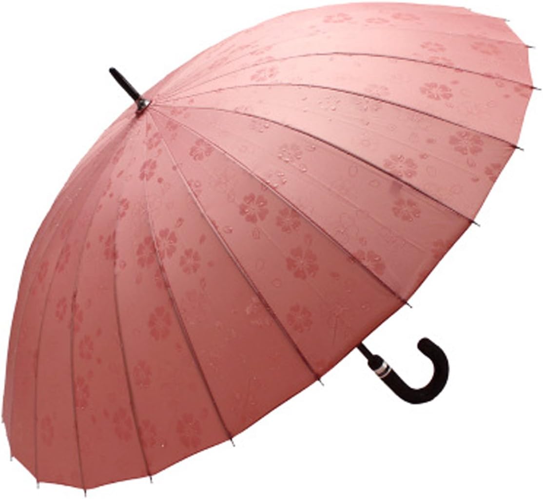 Unique Art Magical Blooming Flowers in Rain! 40 Inches Ex Wide in Rain Change Umbrella with Black Rubber Cover for Uv n Rain (PINK)