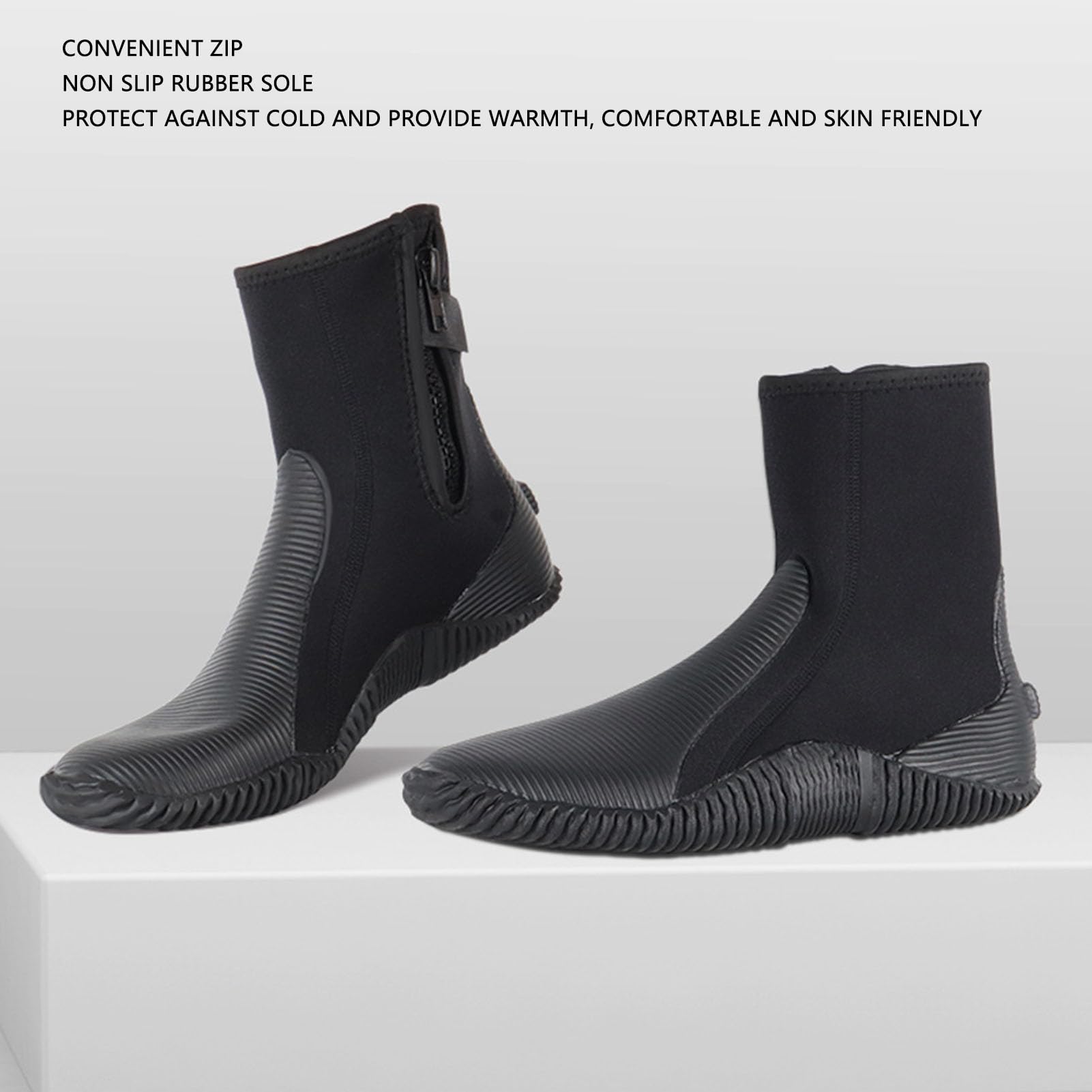 Generic Buty Nurkowe Neoprenowe 5mm Ochrona Sportów Wodnych dla Dorosłych Mężczyzn Kobiety Antypoślizgowe do Raftingu z rurką 2 Pary