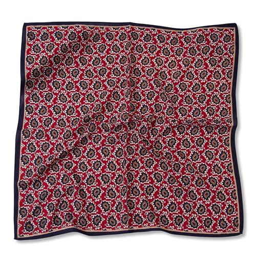LumiSyne Bandanas Foulard Pour Homme Femme Coton Lin Sensation Motif Paisley Vintage Chaud Respirant Foulard Carré Multifonctionnels Mouchoir Fichu Bandeau...