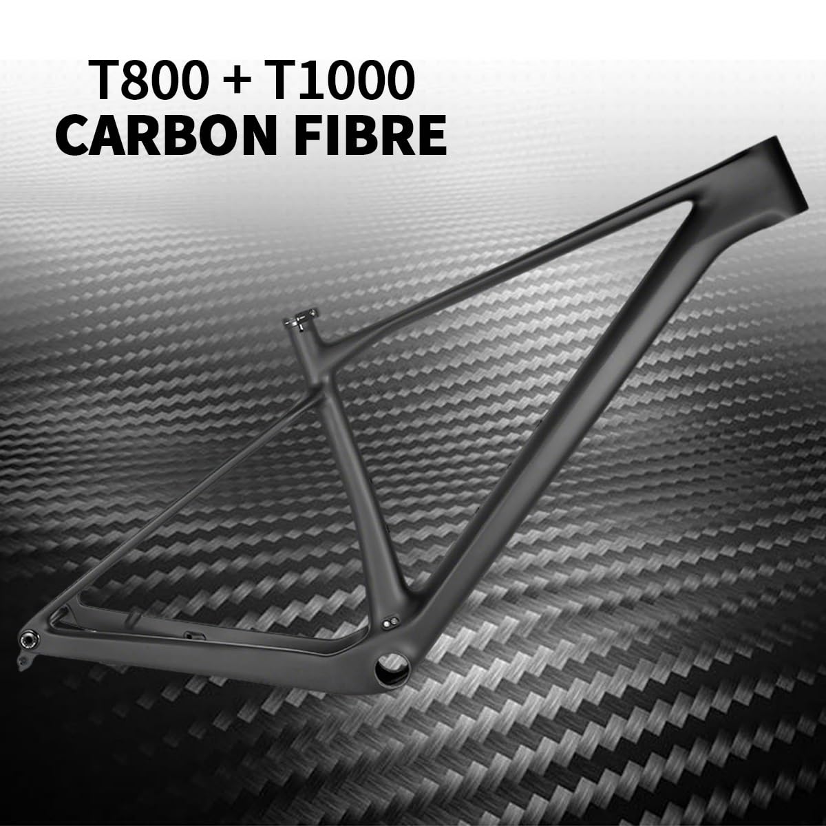 Rama z włókna węglowego 29 15,4/17,3/18,9/20,9" do roweru górskiego Boost 12 x 148 mm, oś wtykowa, hamulec tarczowy, Hardtail Press-Fit BB92, wewnętrzna prowadnica pociągu (XL-29 20,9")