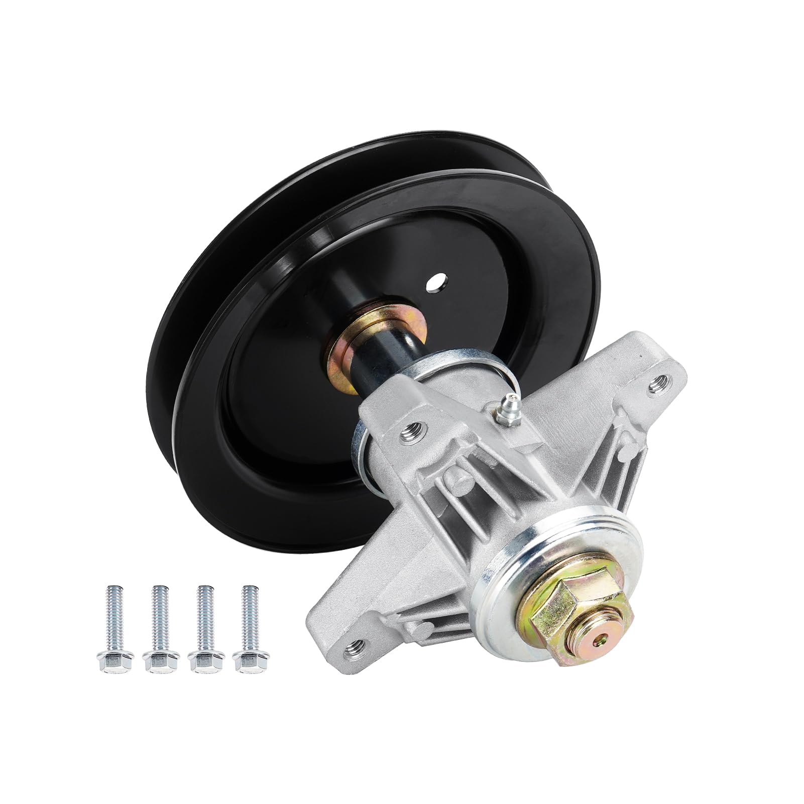 Conjunto de husillo de cortacésped 918-04124A, 618-04124A, se adapta a cortacéspedes Cub Cadet LT1042, serie LT con cubiertas de 42 pulgadas con cuchillas de agujero redondo