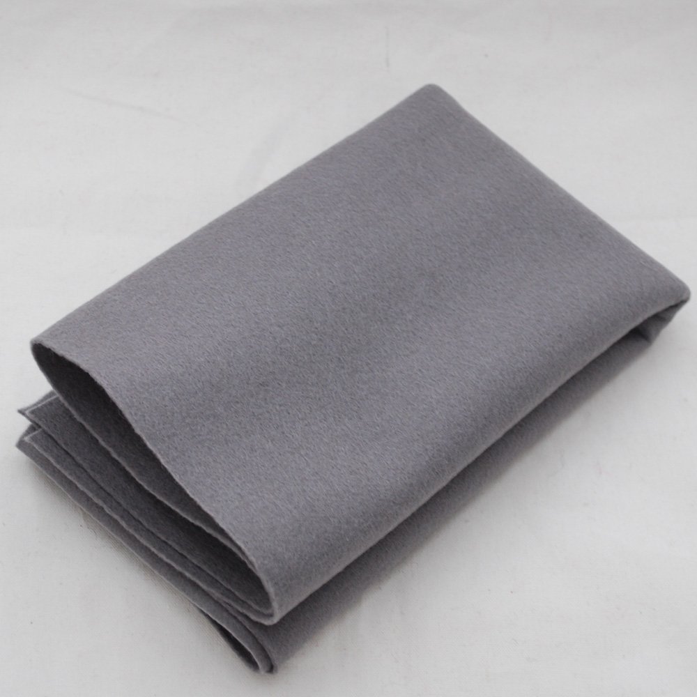 Oriental Direct Battleship Grey 100% Pure Wool Felt Fabric - 1Mm Thick - 40Cm X 50Cm