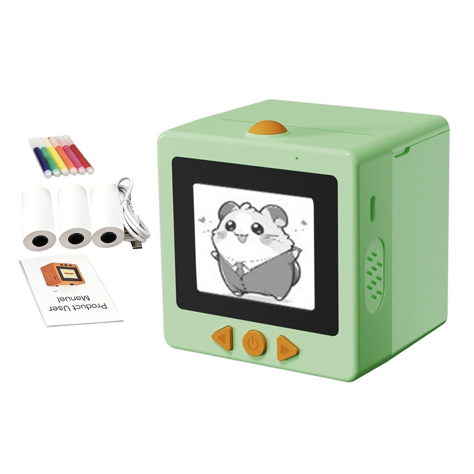 Sticker Maker, scatola di stampa senza inchiostro portatile attivata dalla | voce AI, etichettatrice con display, per diario, artigianato, dormitorio, università, scuola, lavoro, casa