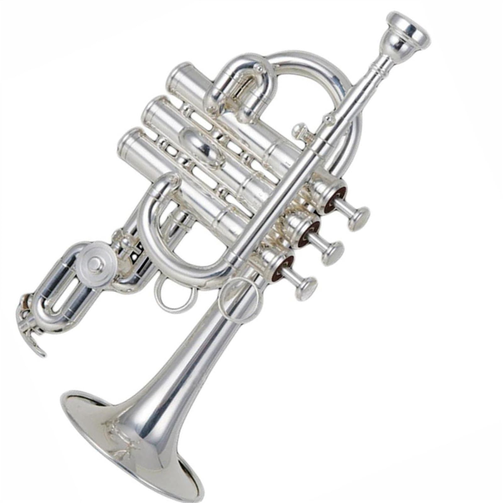 Standard Trompeten Bb Professionelle Versilberte Piccolo-Trompete Aus Rostfreiem Stahl Standard-Trompetenton Für Anfänger