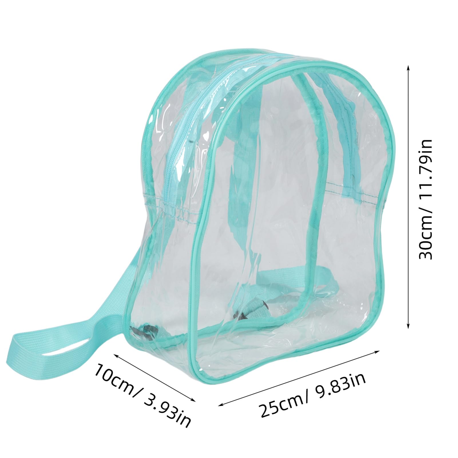 CIYODO Clear PVC Doll Storage Bag Small Transparent Backpack Organizer for Cotton Dolls Plush Travel Dustproof Carrying Case for Collectibles Lightweight Design