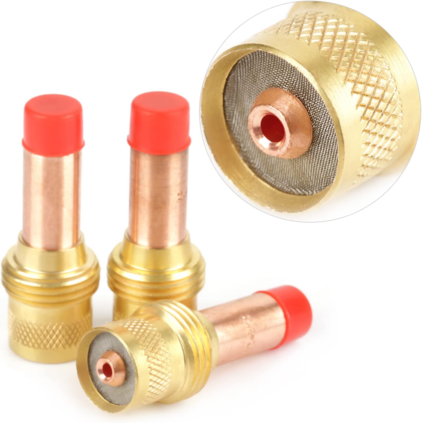 Tig Torch Parts, Tig Consumables Tig Welding Gas Lens Collet 3Pcs 45V26 Collet Body Gas Lens Collet Body Tig Gas Lens Kit for Tig Welding Torch WP 17,18 and 26 Series 2.4mm