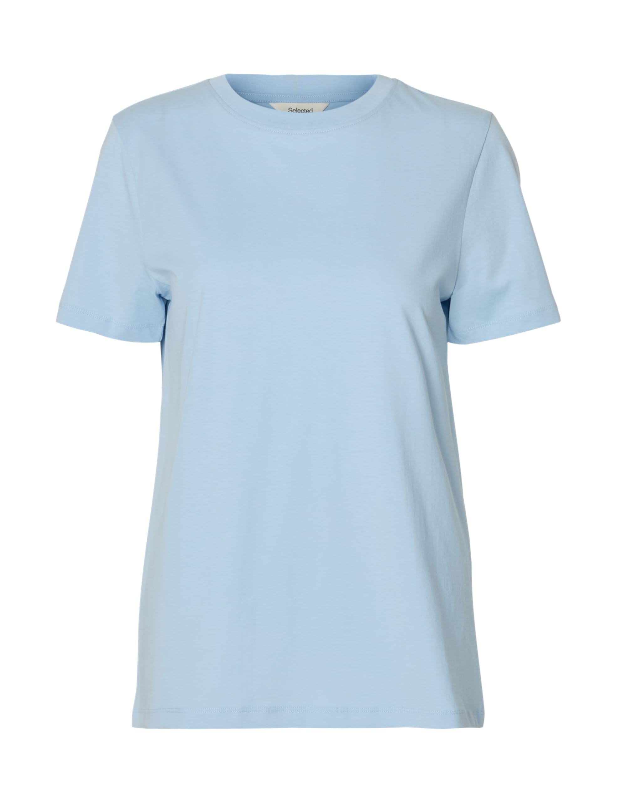 SELECTED FEMME Women's Slfmyessential SS O-Neck Tee Noos, Cashmere Blue, S