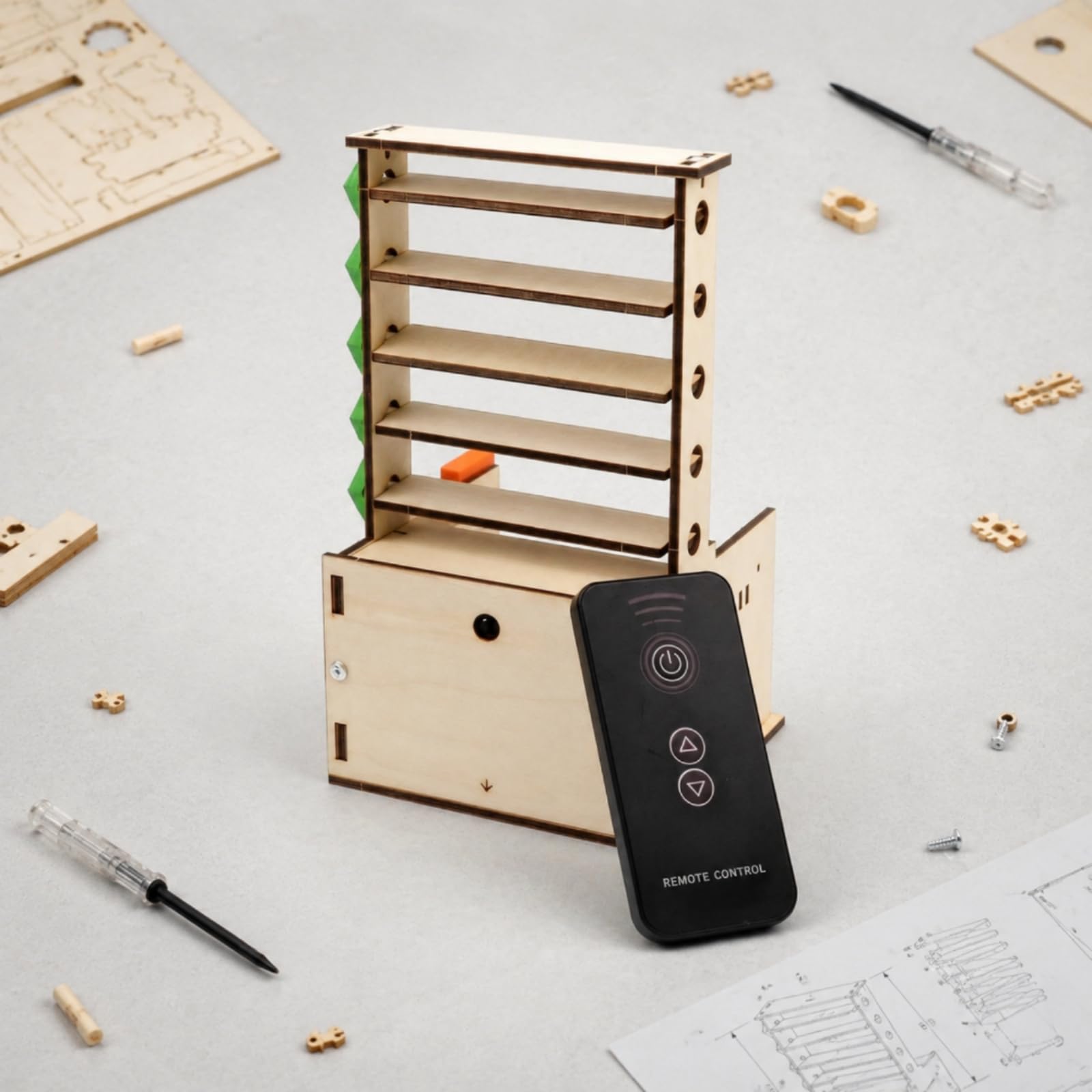Persiana in Miniatura con Meccanismo a Collegamento Funzionante con Kit Completo di Cablaggio E Attrezzi per Assemblaggio Manuale Che Il