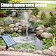 Solar Springbrunnen Für Außen 3.5W, Solarbrunnen Für Draussen Mit 3M Kabel, 6 Fontänenstile, Solar Teichpumpe Für Außen 180L/H Springbrunnen Solar Teich Für Garten, Vogel-Bad