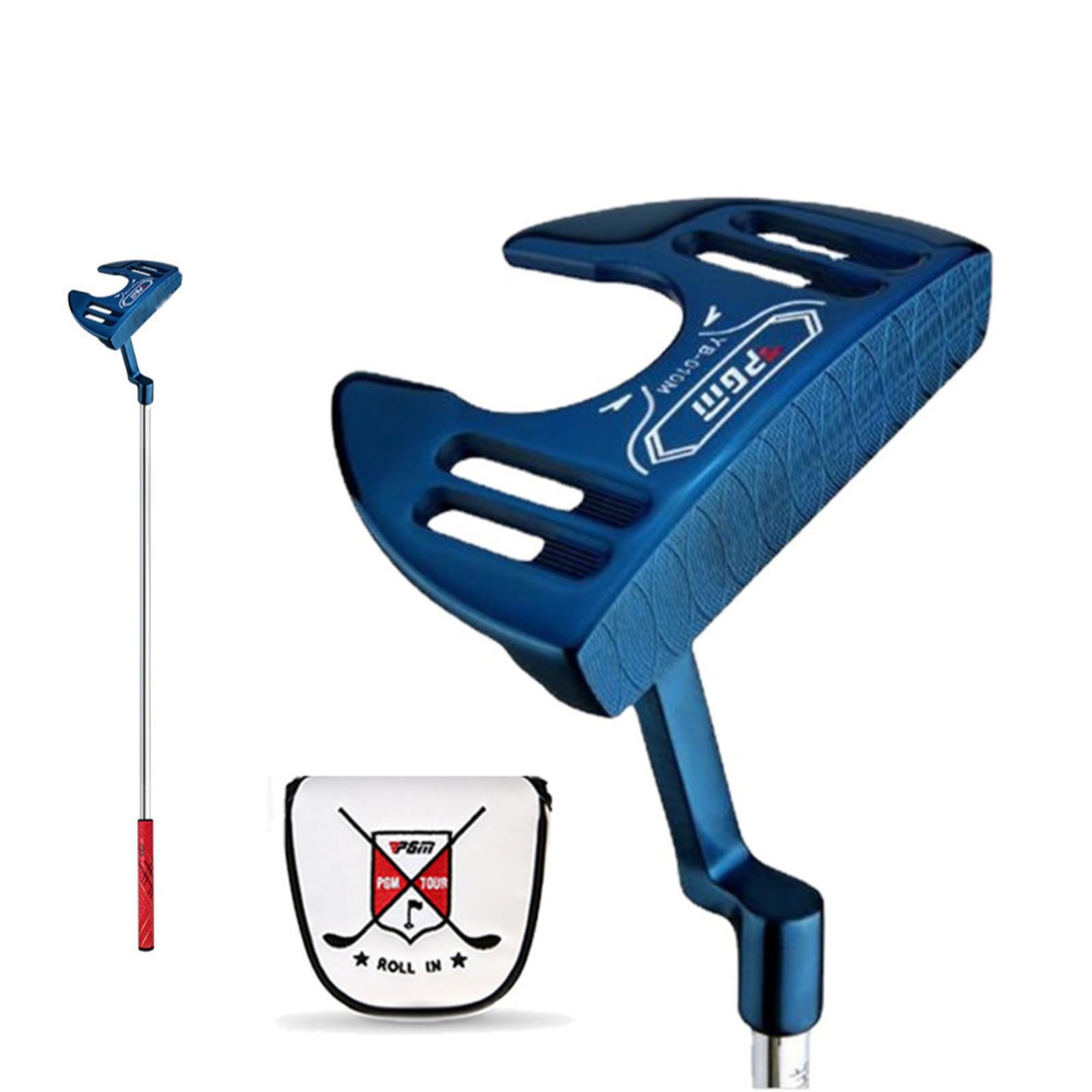 Putters de Golf Diestros Hombres Mujeres Club de Golf Mazo Putter Eje de Acero Loft 3 Grados 34 "Incluyen Cubierta de Cabeza