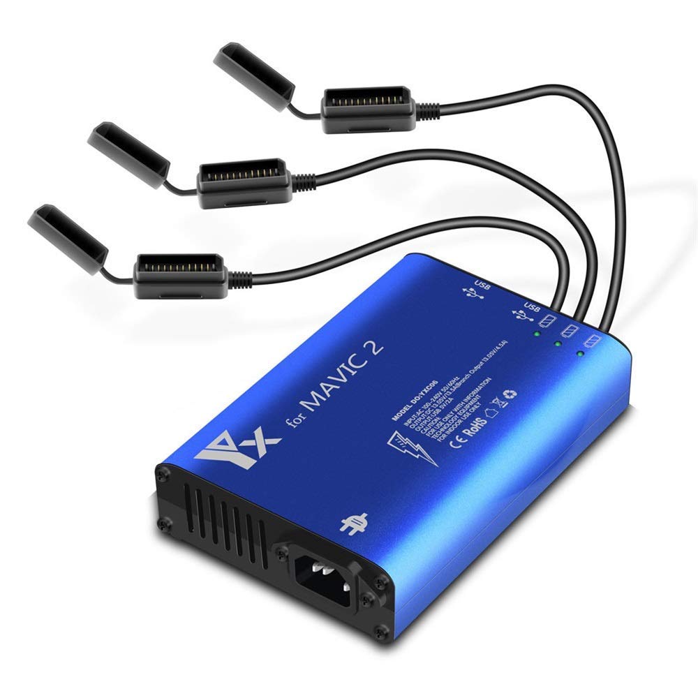 Taoke Caricabatteria rapido Multiplo 5 in 1 Caricabatterie rapido Intelligente Compatibile con DJI Mavic 2
