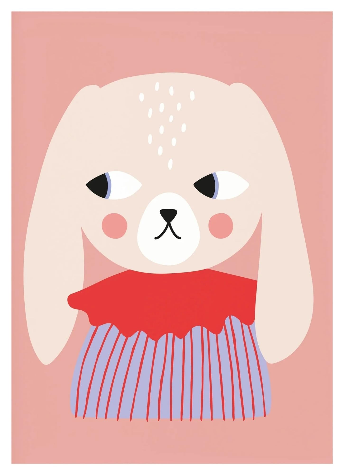 XENITE Wall Art Canvas Prints Personalized Kids Minimalist Poster Cute Playful Prints Portrait Girl Nursery Canvas Painting Wall Picture Children's Room Decor(K,40X50cm)