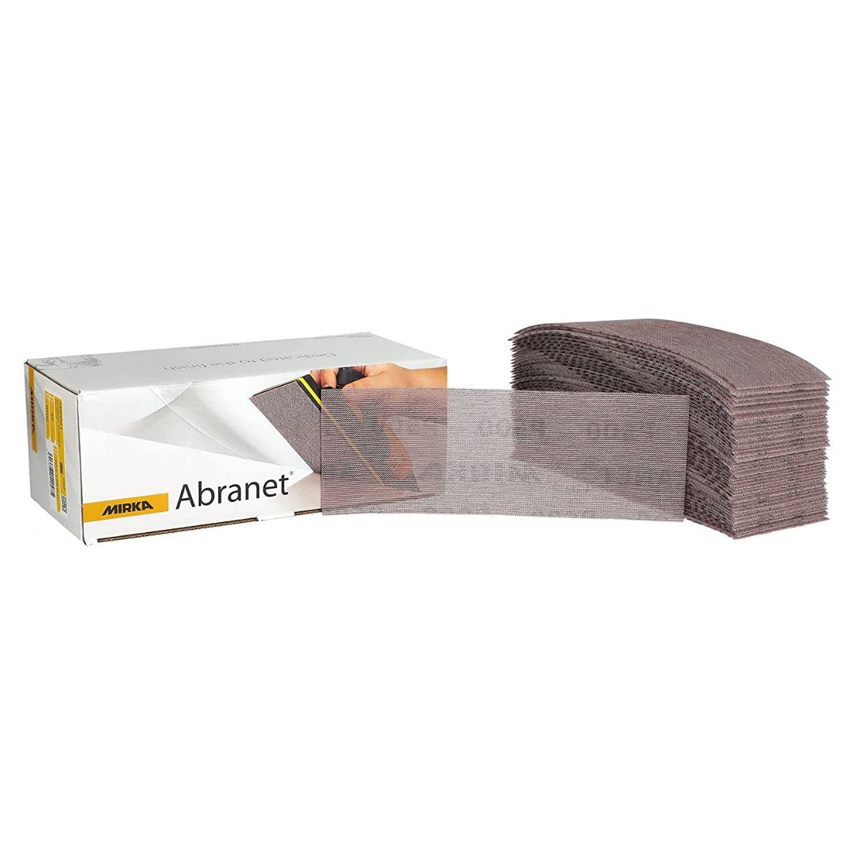 Mirka Abranet Net Sheets / 2 3/4 x 8 inch/Grit 150 / Sandpaper Sanding Sheet Hook and Loop / 50 pcs / ‎9A-150-150