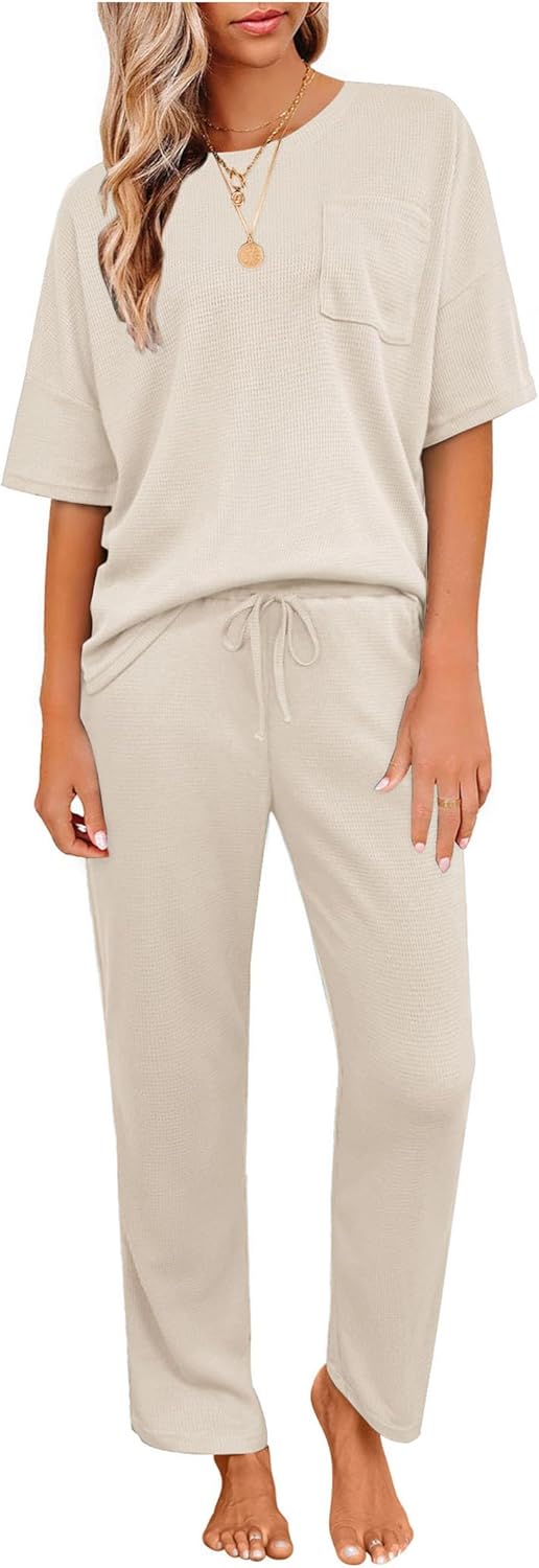 Victoria Secret JiniGolla Women's Waffle-Knit Pajama Set Soft