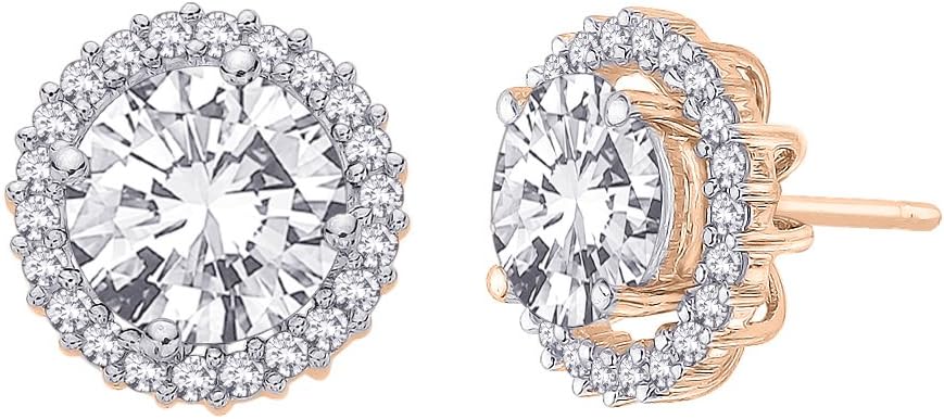 KATARINA 1/2 Cttw Natural Diamond Earring Jackets for Women in 14K Gold (G-H Color, I1-I2 Clarity)