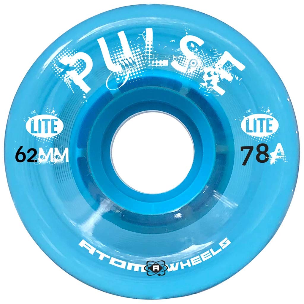 Atom Skates Quad Roller Wheels/Outdoor/Hardness 78A / 62x33 Blue Pulse Lite / 8 Wheels / 2 Packs
