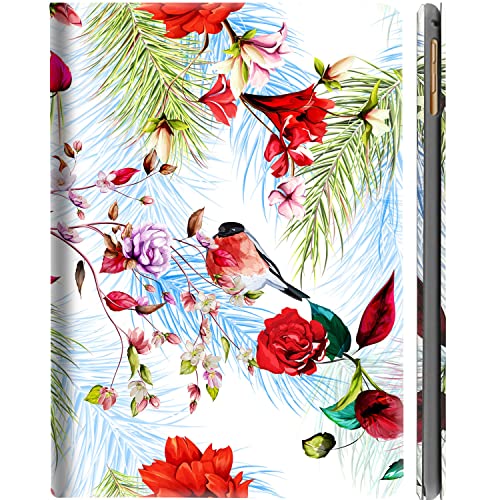 Image of DuraSafe Cases for iPad 8.3 Mini 6th [ Mini 2021 6 Gen ] A2567 A2568 A2569 MK7M3HN /A MLWL3HN /A MK7R3HN /A MK7P3HN /A MLWR3HN /A MK7X3HN /A MK7V3HN /A MK893HN /A Printed Flip Book Cover - Birds & Flowers