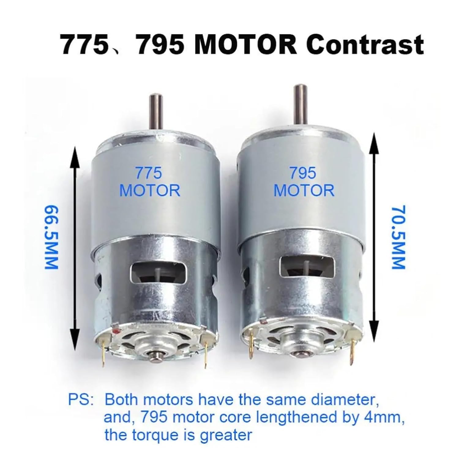 795 DC Motor 12V 24V 12000RPM Large Motor with Double Ball Bearing for Power Tools Vacuum Cleaners Fans DIY Toys