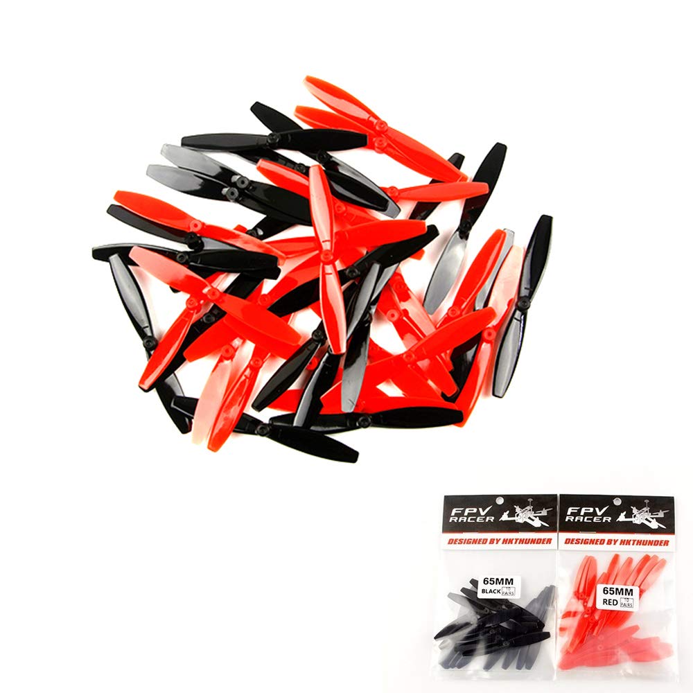 ТоуAE - 20pcs/lot Kingkong 65mm Blade Propeller Prop For 720 8520 Coreless Motor DIY KIngkong Q100 Micro Quadcopter (10 Pairs) (red)