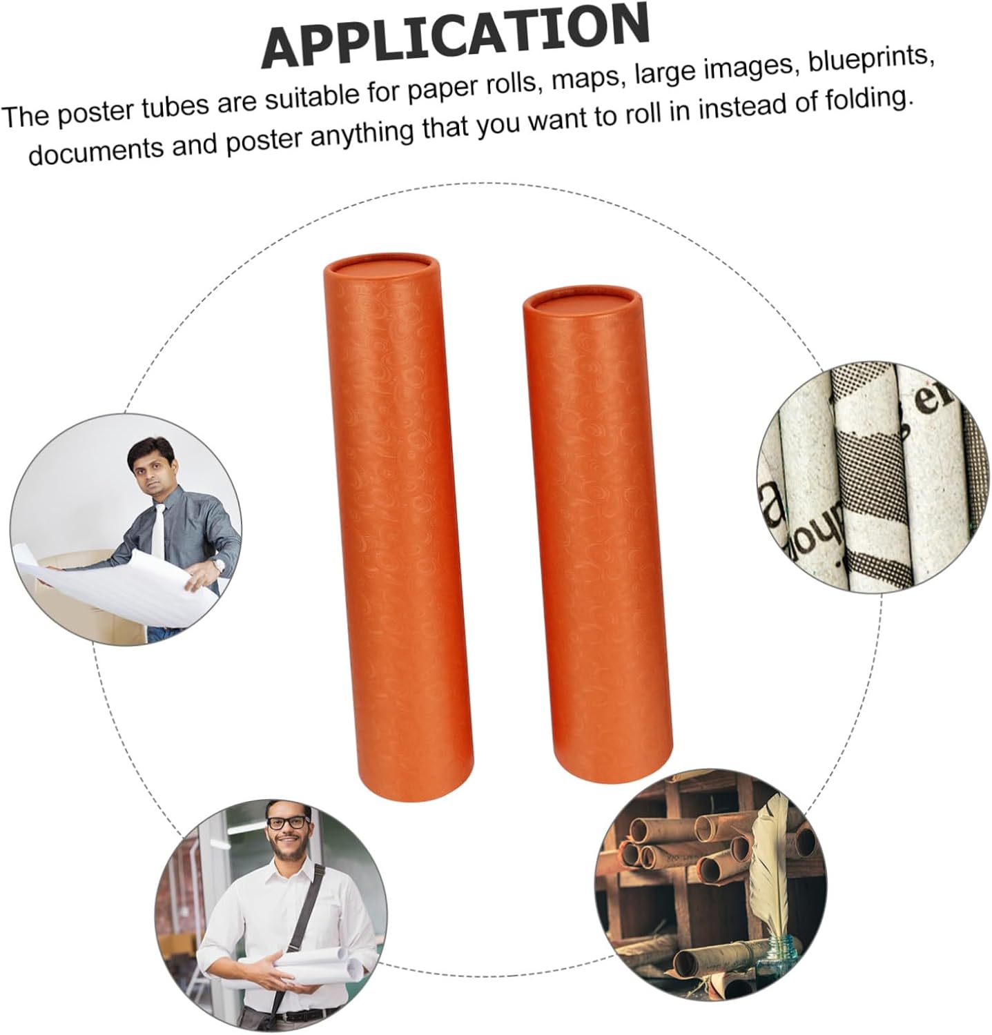 Telescoping Drawing Tube for Art and Documents Expandable Storage Case for Posters Blueprints and Drafts and Portable Design Gold Copper Diameter