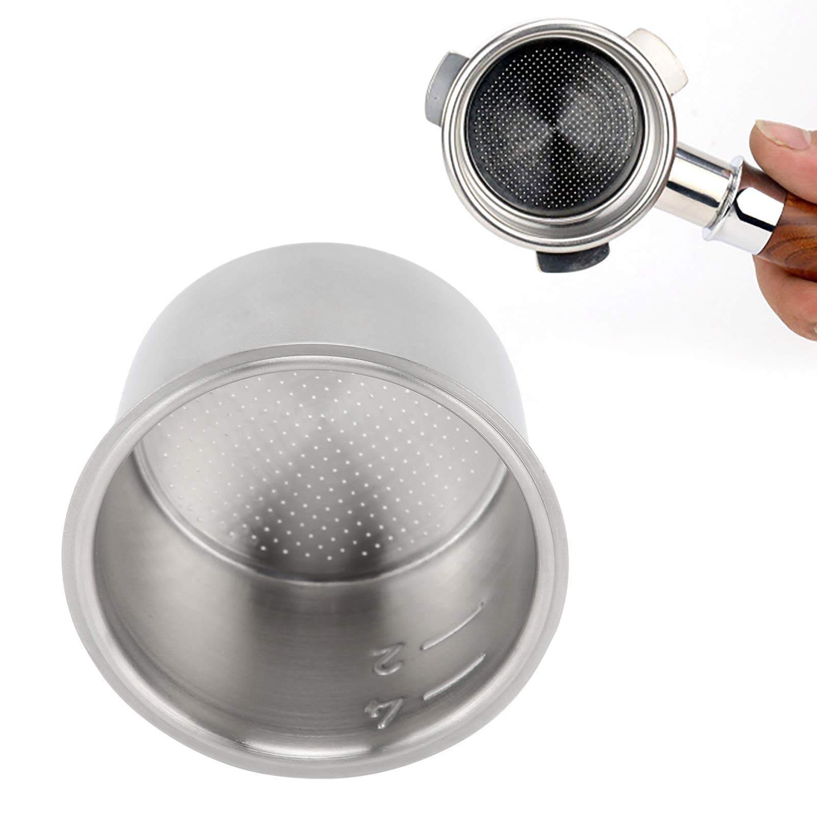 Herbruikbare koffiefilters 51 mm roestvrijstalen koffiefilter enkelwandig drukloos poreus filtermandje 4 kopjes