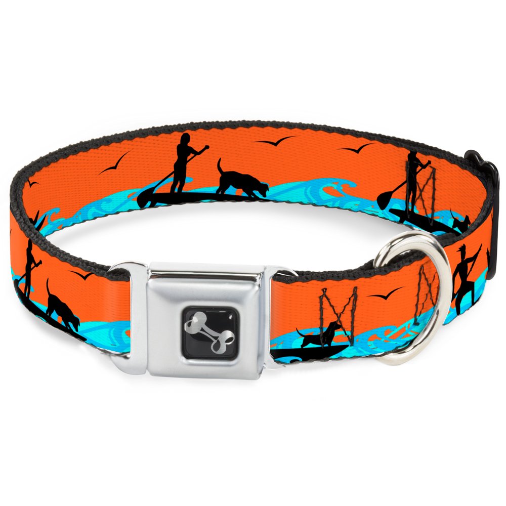 Collier de chien boucle ceinture Buckle Down Dc-w37120-m orange