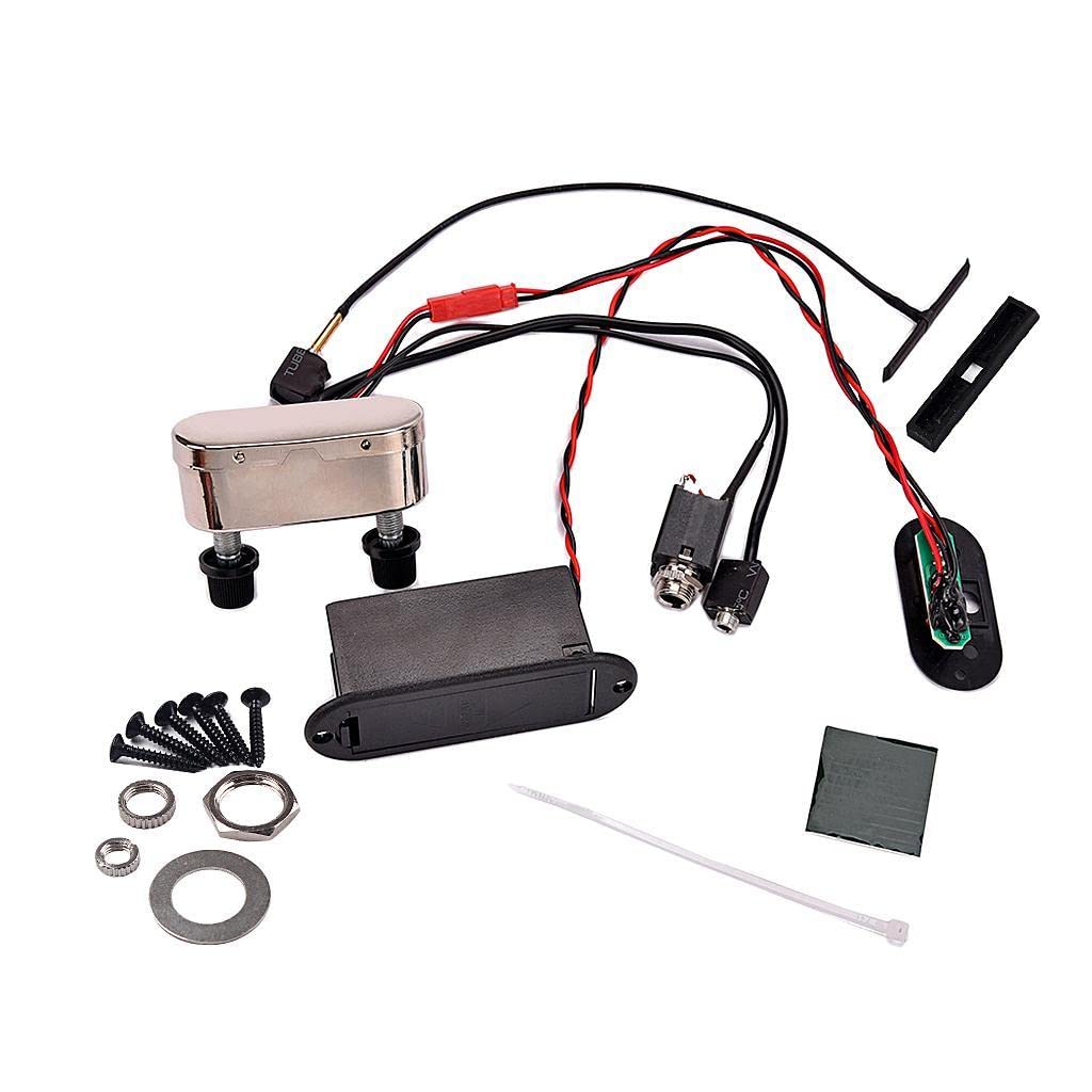 Wmart Electric Violin Pickup Amplifier Violin EQ Preamp for 3/4/4/4