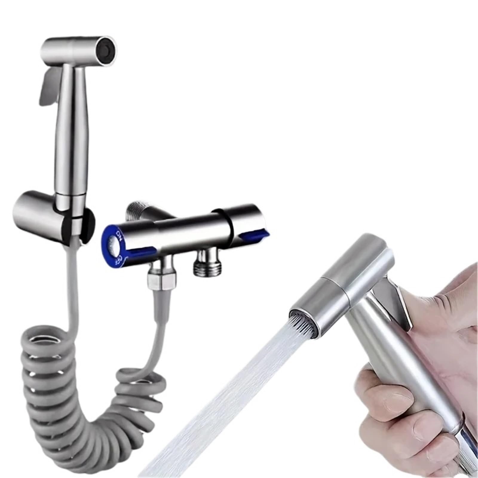 ZYCHSJXA Stainless Steel Faucet Spray Gun Handheld Toilet Bidet Hand Sprayers Brushed Water Sprayer