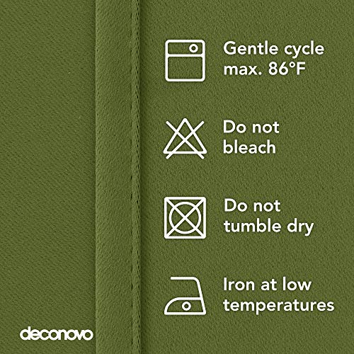 Image of Deconovo Blackout Light Blocking Divider Room Darkening Shades Thermal Insulated Patio Door Sliding Door Drape Nursery Curtains, 80x84, Grass Green (Blackout Curtains)