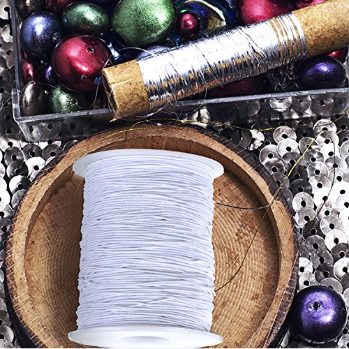 Hilo elástico de 0,8 mm con textil suave para bisutería resistente 7