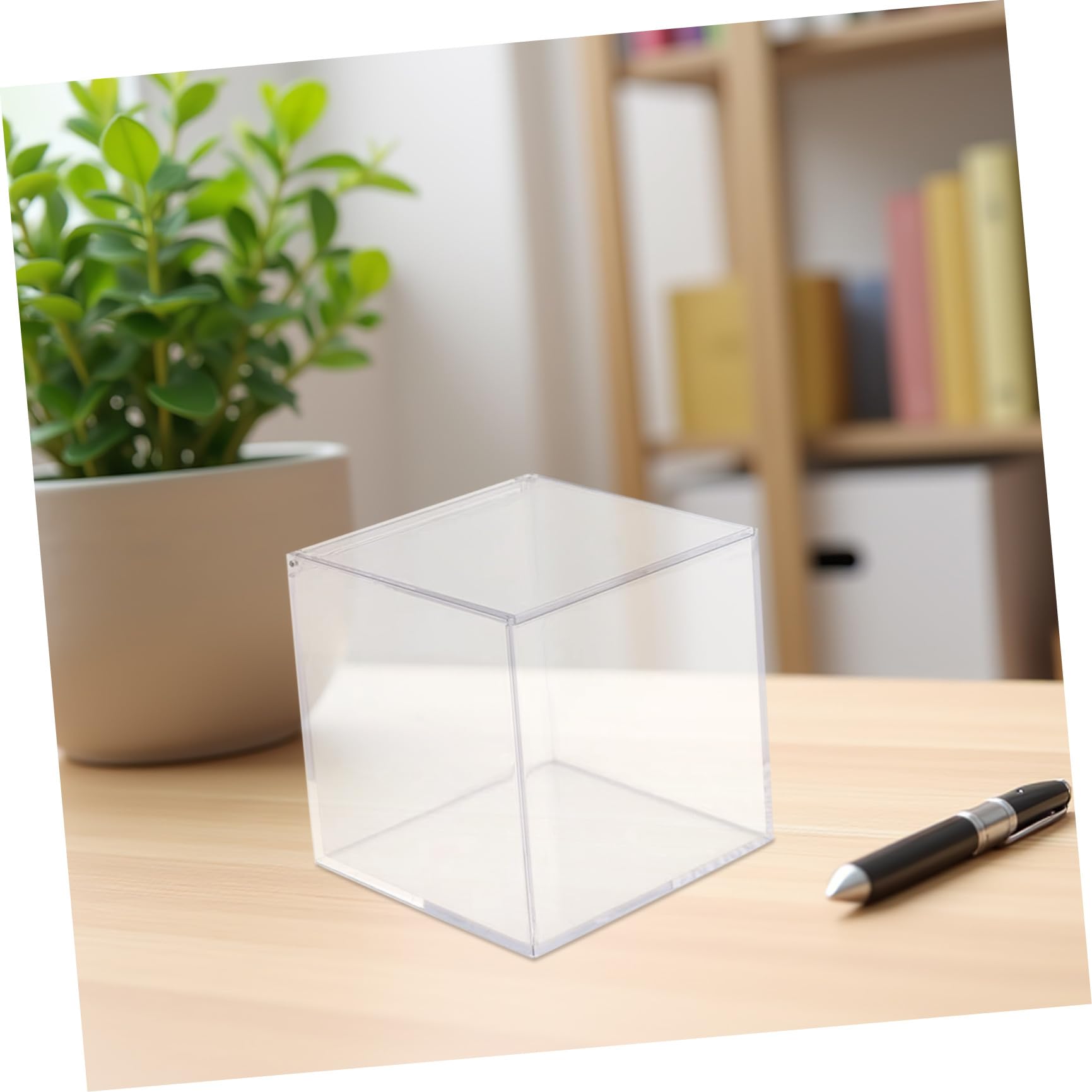 Boîte en acrylique transparent avec couvercle pour nizat de petits objets, idéale pour la cuisine et le bureau, conteneur C pour nizat et désencombrement